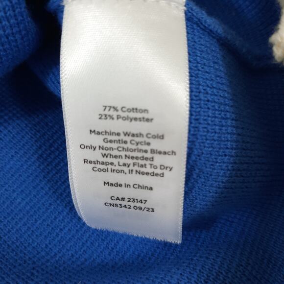 Talbots Grace Cardigan Blue Sz Large Classic Lady Like Button Front Sweater - Picture 11 of 11